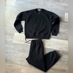 Black two piece jogger sweat set